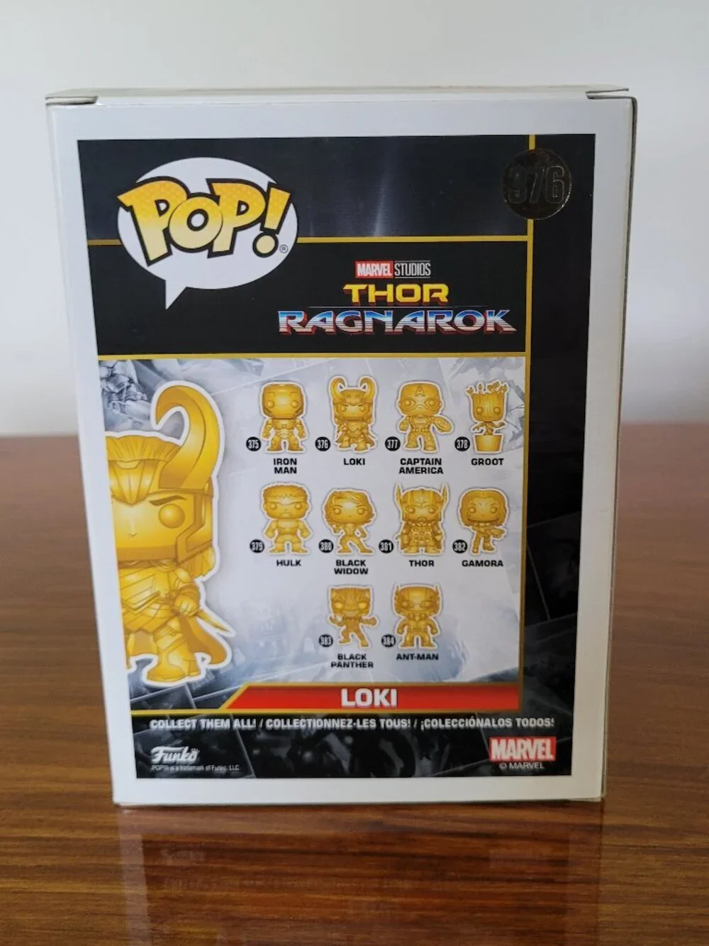 Funko Pop! Vinyl: Marvel Thor Ragnarok Loki Gold #376 First Ten Years 2018